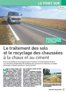 Le retraitement des sols et le recyclage des chaussées à la chaux et au ciment