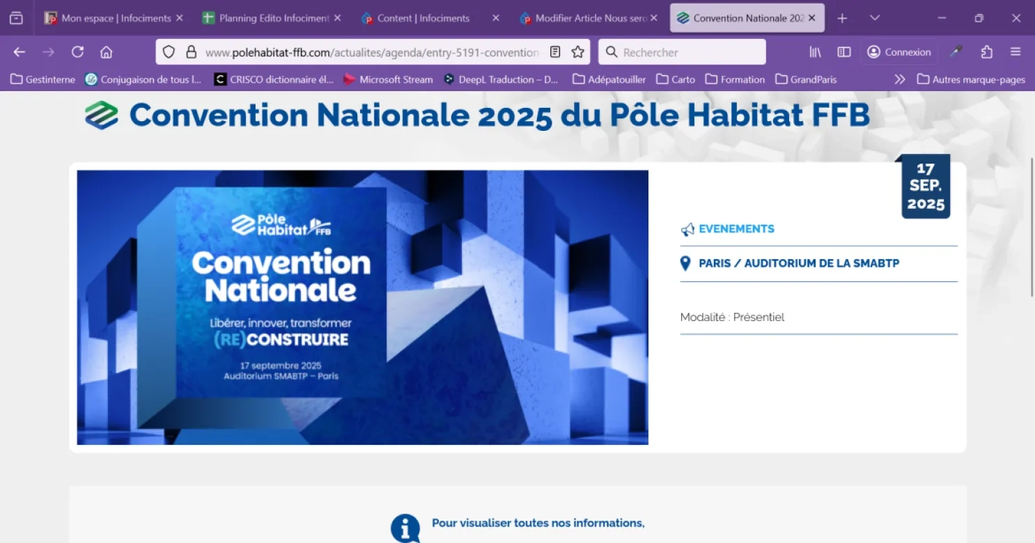 Bannière de la Convention nationale du Pôle Habitat FFB du 17 sept. 2025