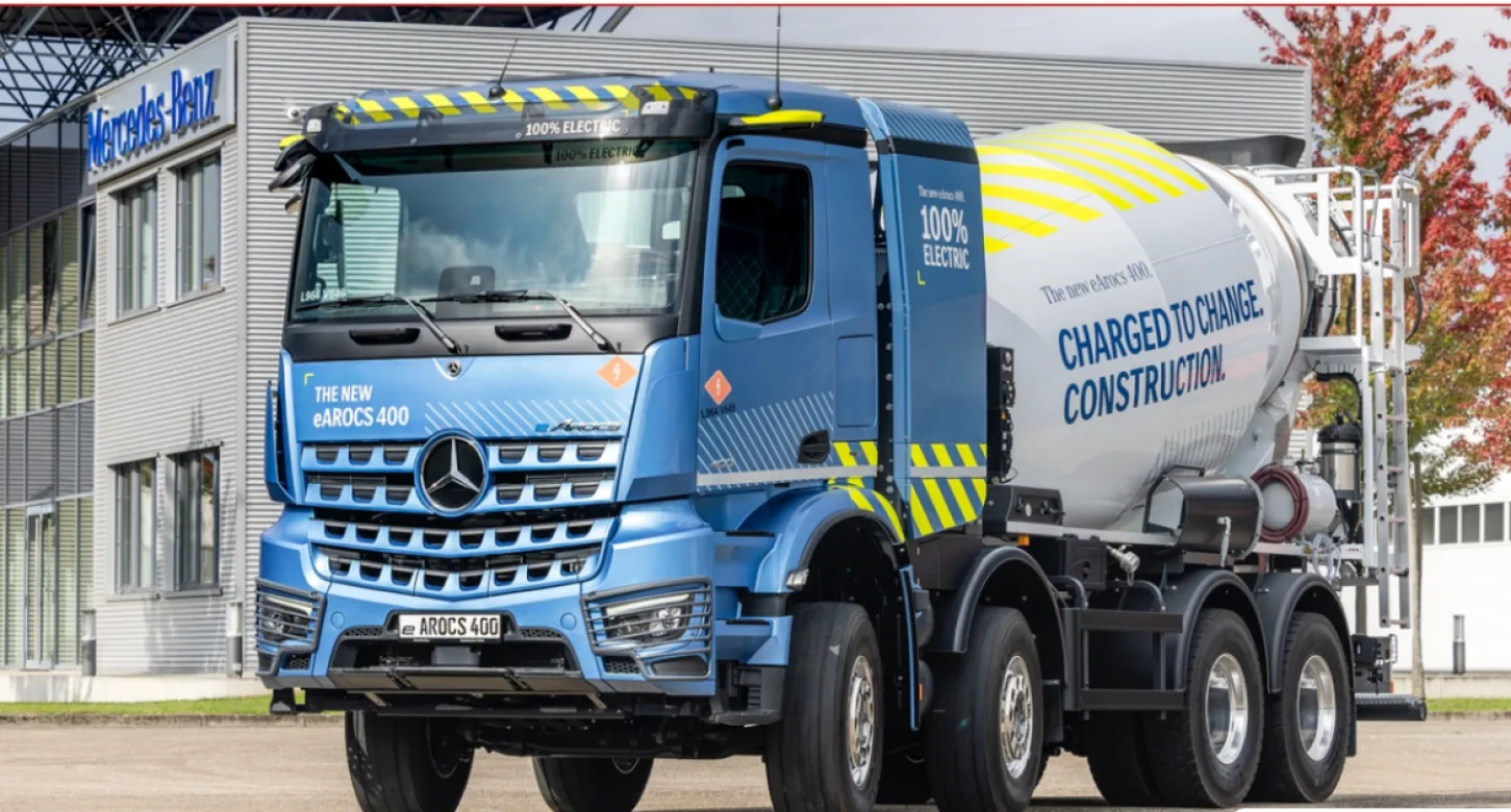 Nouvelle gamme de camions électriques, dont le camion-toupie